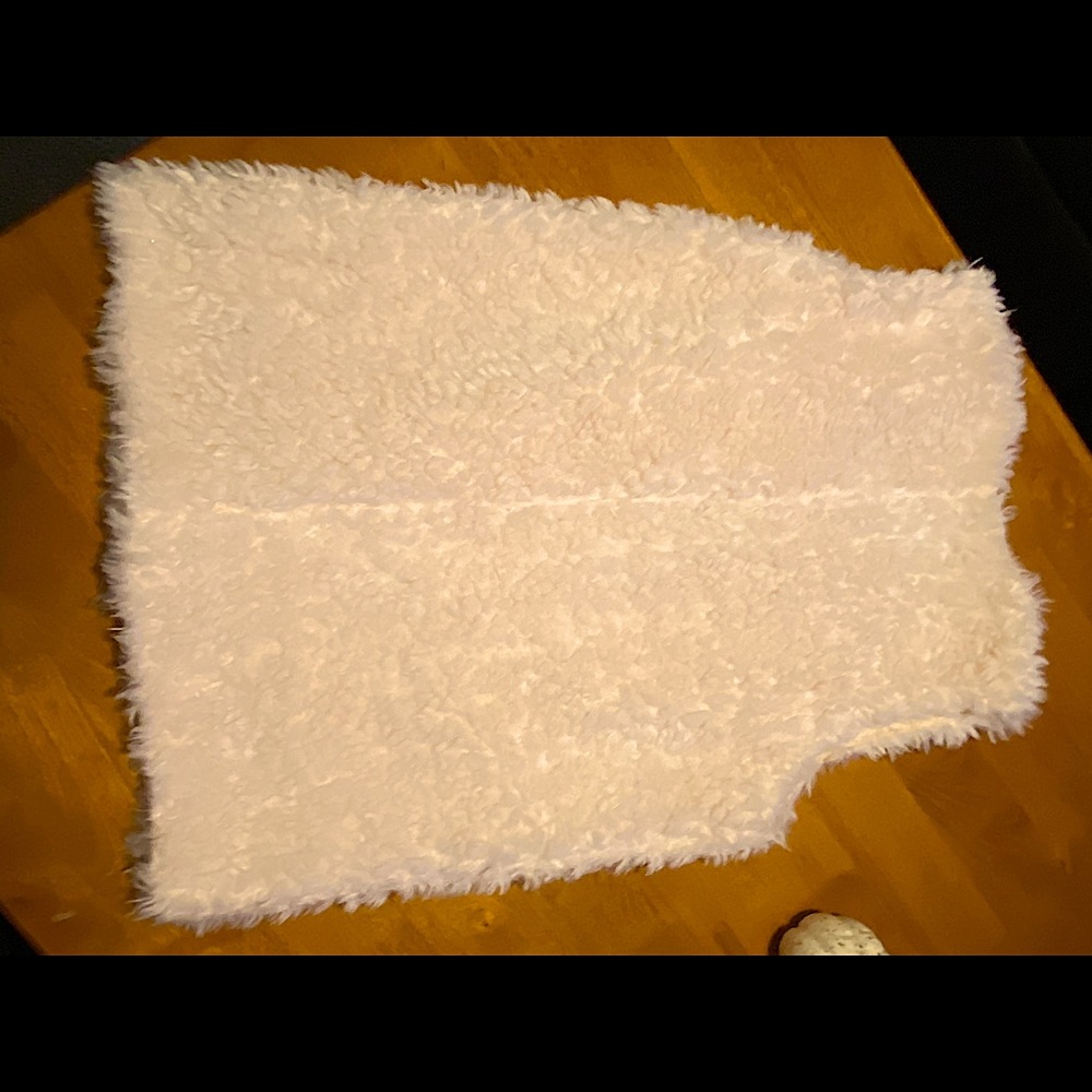 Sherpa Teddy Bear Cream Vest- Medium